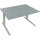 Schreibtisch all in one Maße: 1.400 x 645-1.275 x 900 mm (B x H x T) Holz beton hell
