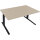 Schreibtisch all in one Maße: 1.600 x 645-1.275 x 900 mm (B x H x T) Holz eiche natur