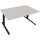 Schreibtisch all in one Maße: 1.600 x 645-1.275 x 900 mm (B x H x T) Holz lichtgrau