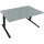 Schreibtisch all in one Maße: 1.600 x 645-1.275 x 900 mm (B x H x T) Holz beton hell