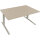 Schreibtisch all in one Maße: 1.600 x 645-1.275 x 900 mm (B x H x T) Holz eiche natur