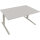 Schreibtisch all in one Maße: 1.600 x 645-1.275 x 900 mm (B x H x T) Holz lichtgrau