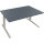 Schreibtisch all in one Maße: 1.600 x 645-1.275 x 900 mm (B x H x T) Holz lavagrau
