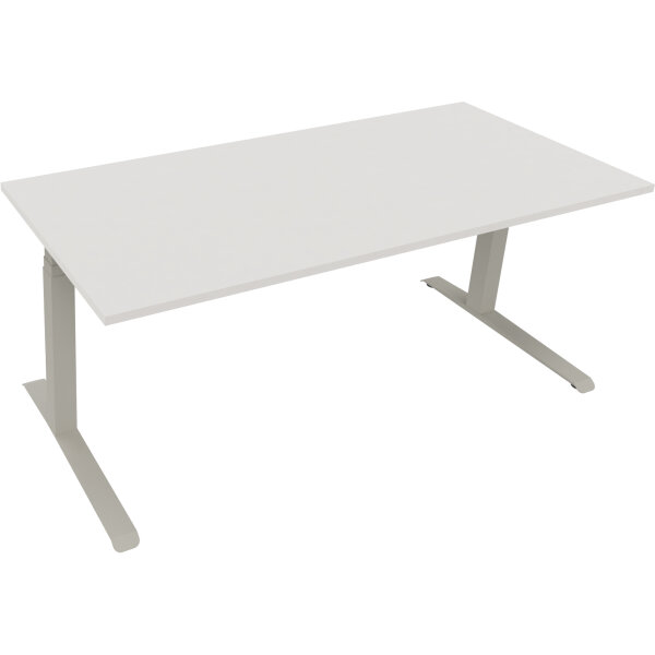 Schreibtisch all in one Maße: 1.800 x 645-1.275 x 800 mm (B x H x T) Holz diamant weiß