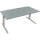 Schreibtisch all in one Maße: 1.800 x 645-1.275 x 800 mm (B x H x T) Holz beton hell