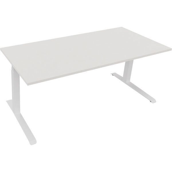 Schreibtisch all in one Maße: 1.800 x 645-1.275 x 800 mm (B x H x T) Holz diamant weiß