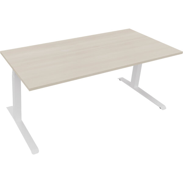 Schreibtisch all in one Maße: 1.800 x 645-1.275 x 800 mm (B x H x T) Holz akazie hell