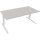 Schreibtisch all in one Maße: 1.800 x 645-1.275 x 800 mm (B x H x T) Holz lichtgrau