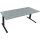 Schreibtisch all in one Maße: 2.000 x 645-1.275 x 800 mm (B x H x T) Holz beton hell