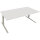 Schreibtisch all in one Maße: 2.000 x 645-1.275 x 900 mm (B x H x T) Holz diamant weiß