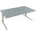 Schreibtisch all in one Maße: 2.000 x 645-1.275 x 900 mm (B x H x T) Holz beton hell