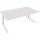 Schreibtisch all in one Maße: 2.000 x 645-1.275 x 900 mm (B x H x T) Holz diamant weiß