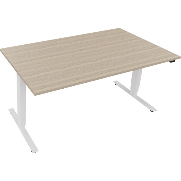 Schreibtisch Maße: 1.600 x 625-1.285 x 900 mm (B x H x T) Holz eiche natur