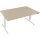 Schreibtisch Maße: 1.600 x 625-1.285 x 900 mm (B x H x T) Holz eiche natur