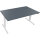 Schreibtisch Maße: 1.600 x 625-1.285 x 900 mm (B x H x T) Holz lavagrau
