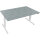 Schreibtisch Maße: 1.600 x 625-1.285 x 900 mm (B x H x T) Holz beton hell