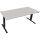 Schreibtisch Maße: 1.800 x 625-1.285 x 800 mm (B x H x T) Holz lichtgrau