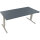 Schreibtisch Maße: 1.800 x 625-1.285 x 800 mm (B x H x T) Holz lavagrau