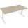 Schreibtisch Maße: 1.800 x 625-1.285 x 800 mm (B x H x T) Holz eiche natur