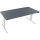 Schreibtisch Maße: 1.800 x 625-1.285 x 800 mm (B x H x T) Holz lavagrau