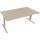 Schreibtisch Maße: 1.800 x 625-1.285 x 900 mm (B x H x T) Holz eiche natur
