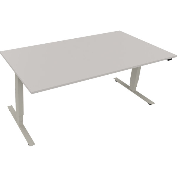 Schreibtisch Maße: 1.800 x 625-1.285 x 900 mm (B x H x T) Holz lichtgrau