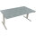 Schreibtisch Maße: 1.800 x 625-1.285 x 900 mm (B x H x T) Holz beton hell