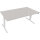 Schreibtisch Maße: 1.800 x 625-1.285 x 900 mm (B x H x T) Holz lichtgrau