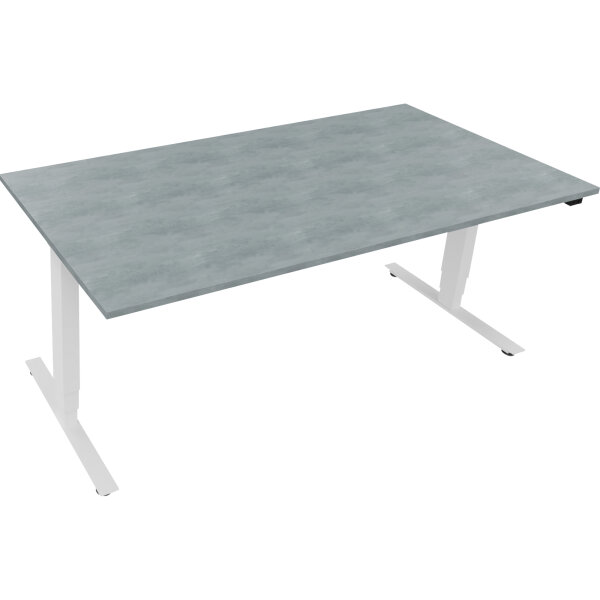 Schreibtisch Maße: 1.800 x 625-1.285 x 900 mm (B x H x T) Holz beton hell