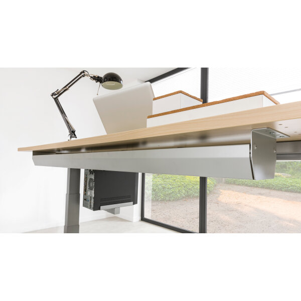 Hammerbacher Kabelkanal 1.262 x 93 x 144 mm (B x H x T) Metall, pulverbeschichtet graphit