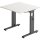 Hammerbacher Schreibtisch O-Serie Maße: 800 x 650-850 x 800 mm (B x H x T) Spanplatte weiß
