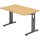 Hammerbacher Schreibtisch O-Serie Maße: 1.200 x 650-850 x 800 mm (B x H x T) Spanplatte buche