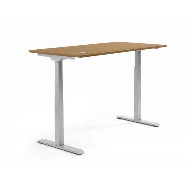 Schreibtisch FLEX MODUL Maße: 1.200 x 605-1.255 x 800 mm (B x H x T) Spanplatte, melaminharzbeschichtet nuss