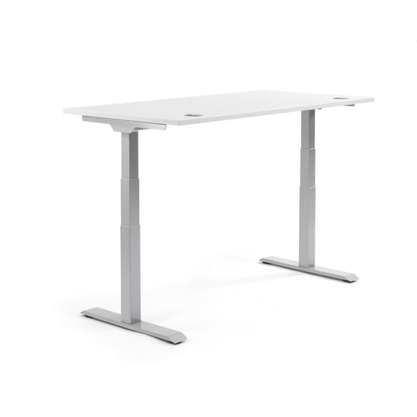 Schreibtisch FLEX MODUL Maße: 2.000 x 605-1.255 x 800 mm (B x H x T) Spanplatte, melaminharzbeschichtet weiß