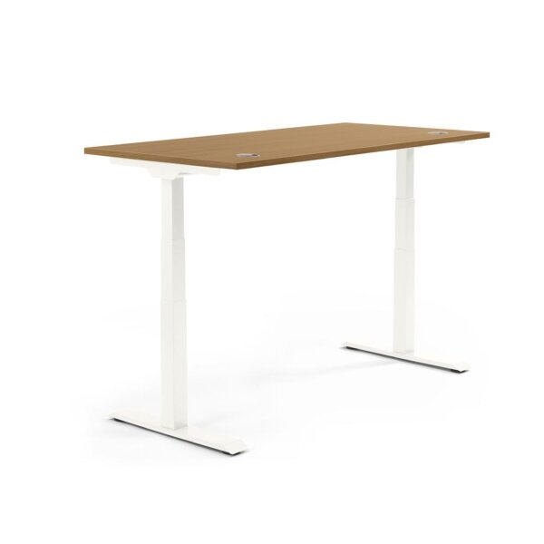 Schreibtisch FLEX MODUL Maße: 1.200 x 605-1.255 x 800 mm (B x H x T) Spanplatte, melaminharzbeschichtet nuss