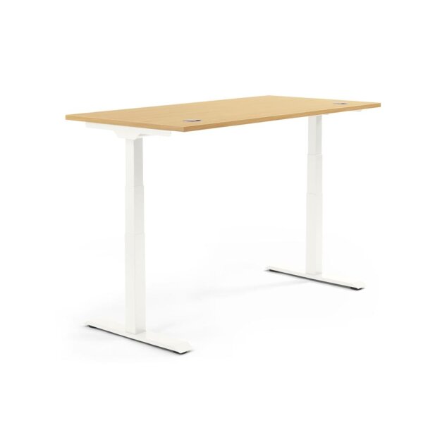 Schreibtisch FLEX MODUL Maße: 1.800 x 605-1.255 x 800 mm (B x H x T) Spanplatte, melaminharzbeschichtet buche