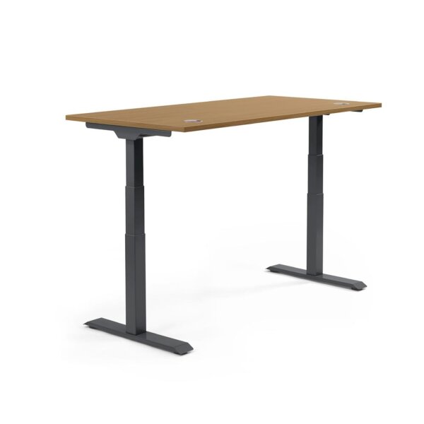 Schreibtisch FLEX MODUL Maße: 1.800 x 605-1.255 x 800 mm (B x H x T) Spanplatte, melaminharzbeschichtet nuss