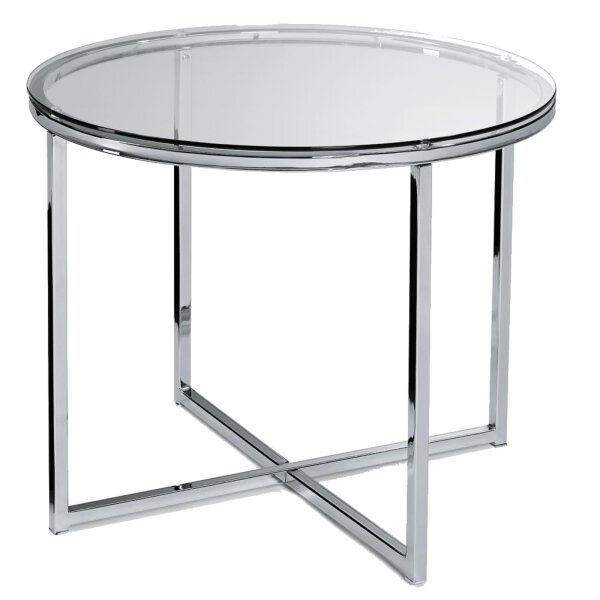 Beistelltisch XABI 550 x 450 x 550 mm (B x H x T) ESG-Sicherheitsglas transparent