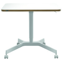 Leitz Schreibtisch Ergo Maße: 600 x 750-1.140 x 800 mm (B x H x T) Spanplatte weiß