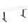Geramöbel Schreibtisch Elevate Basic Maße: 1.800 x 730-1.230 x 800 mm (B x H x T) Dreischicht-Feinspan, melaminharzbeschichtet weiß