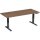 Geramöbel Schreibtisch Elevate Basic Maße: 1.800 x 730-1.230 x 800 mm (B x H x T) Dreischicht-Feinspan, melaminharzbeschichtet nussbaum