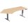 Geramöbel Schreibtisch Elevate Basic Maße: 2.166 x 730-1.230 x 1.130 mm (B x H x T) Dreischicht-Feinspan, melaminharzbeschichtet buche