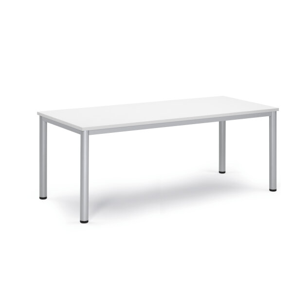 Konferenztisch BASE-MODUL Q 1.800 x 720 x 800 mm (B x H x T) 3-Schicht-Spanplatte, melaminharzbeschichtet Farbe der Tischplatte: weiß