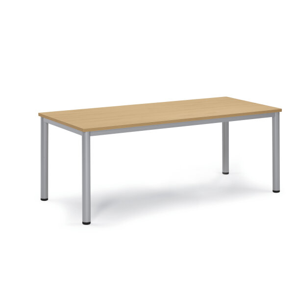 Konferenztisch BASE-MODUL Q 1.800 x 720 x 800 mm (B x H x T) 3-Schicht-Spanplatte, melaminharzbeschichtet Farbe der Tischplatte: buche