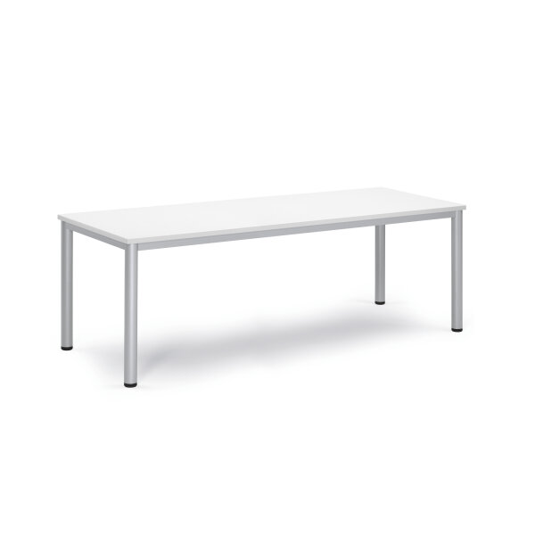 Konferenztisch BASE-MODUL Q 2.000 x 720 x 800 mm (B x H x T) 3-Schicht-Spanplatte, melaminharzbeschichtet Farbe der Tischplatte: weiß