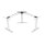 Schreibtischgestell FLEX MODUL Schreibtischplatten 90, 120, 180 Grad, Breite: 1.200-2.000 mm 1.200-2.000 x 580-1.230 x 800 mm (B x H x T) höhenverstellbar 80kg Stahl, pulverbeschichtet alusilber