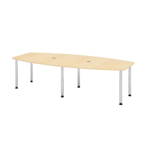Hammerbacher Konferenztisch KT28C 2.800 x 720-740 x 1.300 mm (B x H x T) Spanplatte Farbe der Tischplatte: ahorn