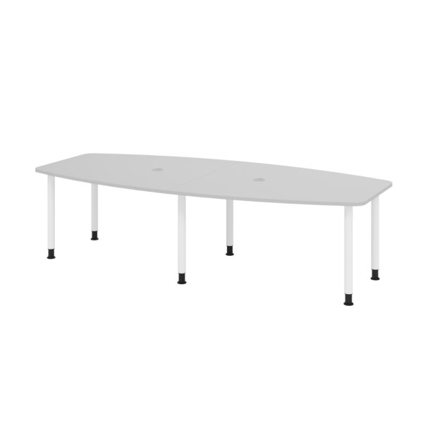 Hammerbacher Konferenztisch KT28C 2.800 x 720-740 x 1.300 mm (B x H x T) Spanplatte Farbe der Tischplatte: grau