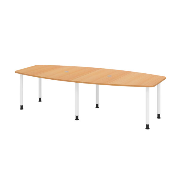 Hammerbacher Konferenztisch KT28C 2.800 x 720-740 x 1.300 mm (B x H x T) Spanplatte Farbe der Tischplatte: buche