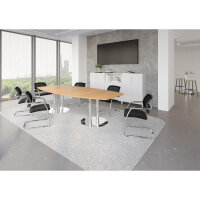 Hammerbacher Konferenztisch KT28C 2.800 x 755 x 1.300 mm (B x H) Spanplatte Farbe der Tischplatte: buche